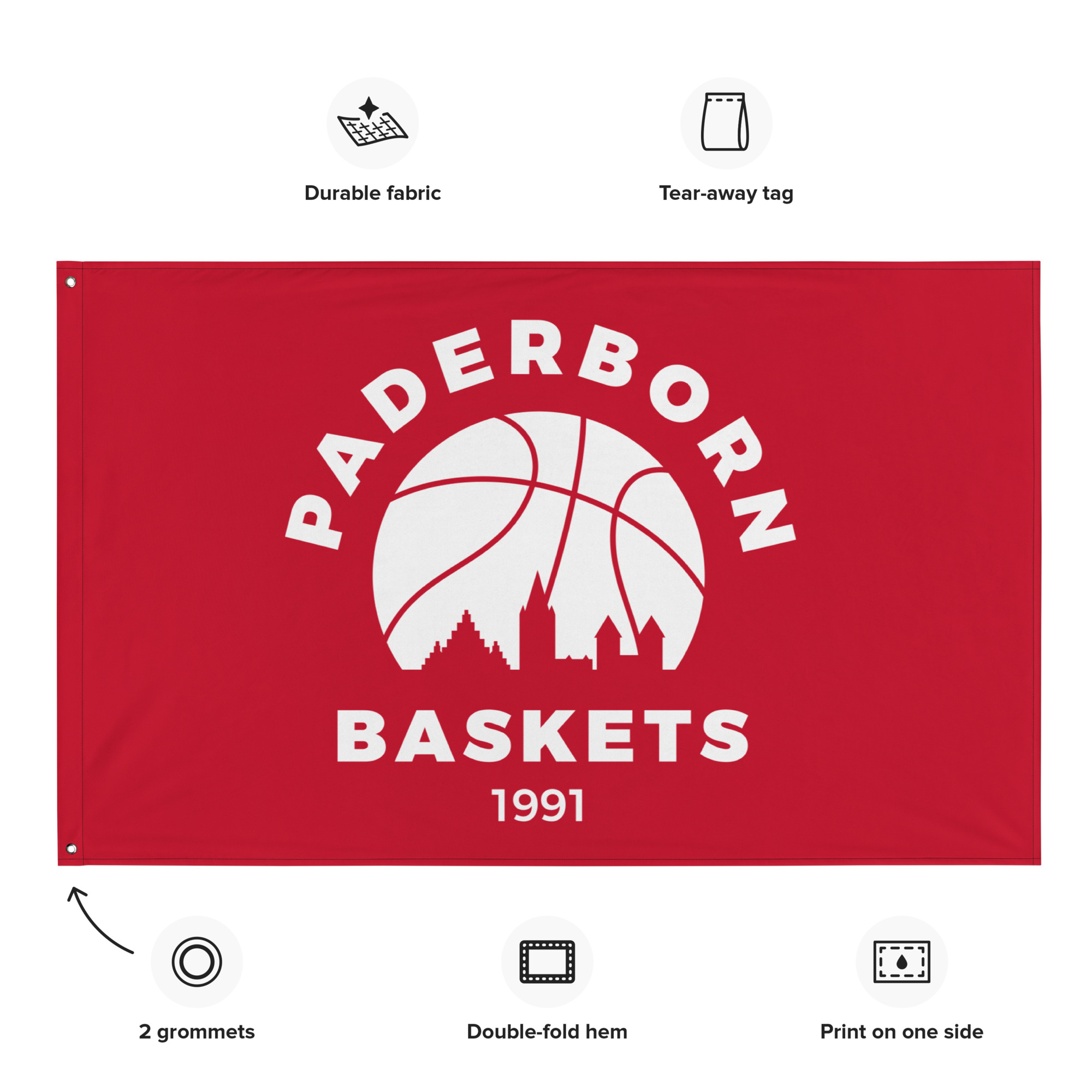 PB Baskets Flag (87.6cm x 142.2cm) – Bild 4